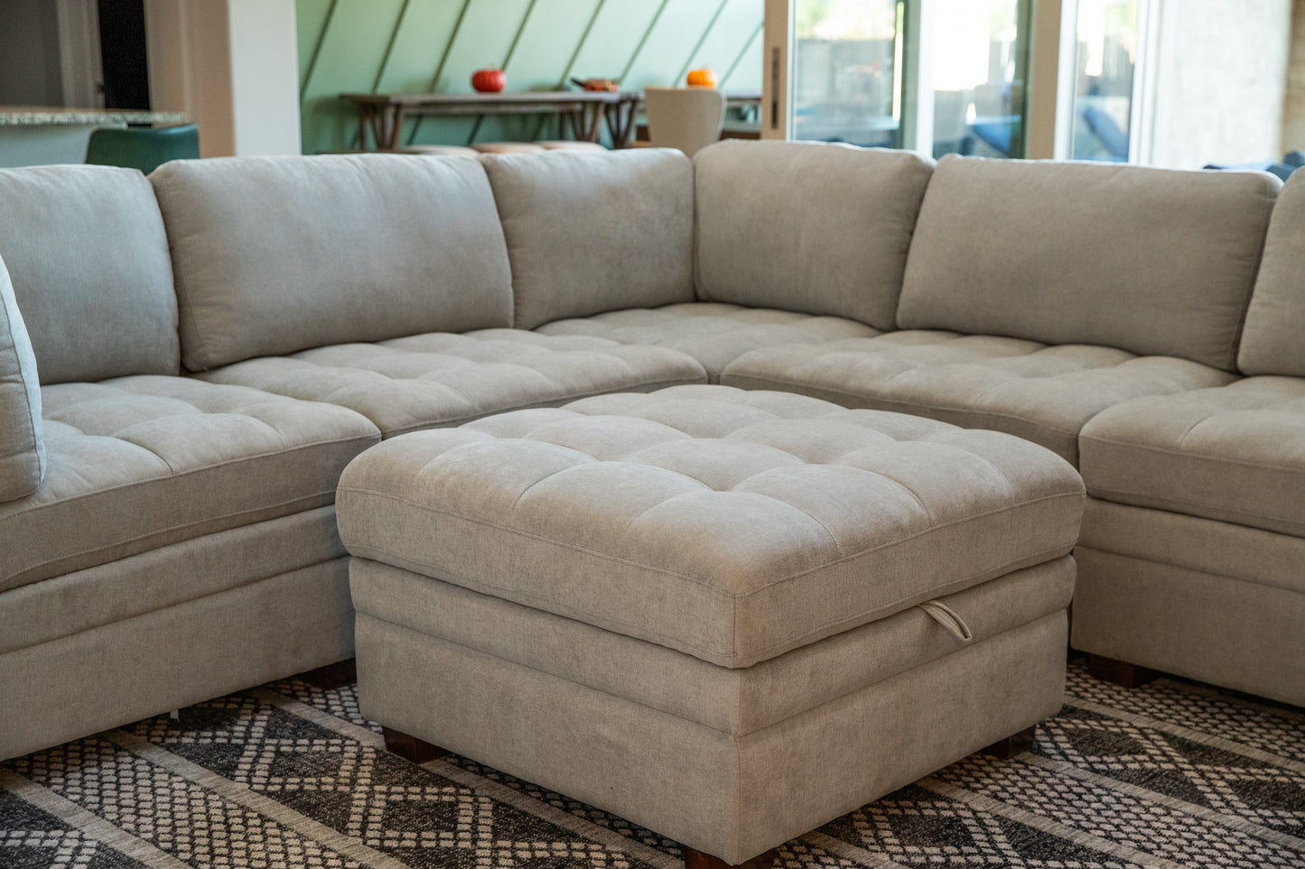 Sectional Modular 6 Piece Couch Light Gray